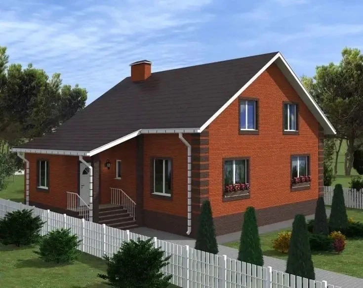 Дом с мансардой 10х12м.🏡
