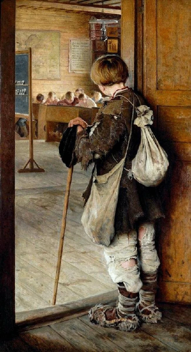 У дверей школы (1897)