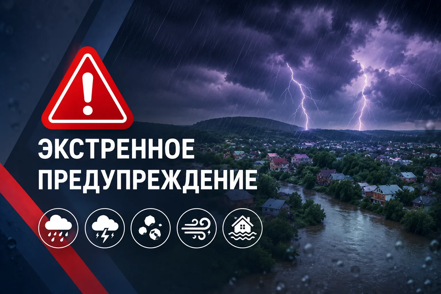 ❗️🌩 Экстренное предупреждение  21–22 мая местами в Краснодарском крае ожидается комплекс неблагоприя