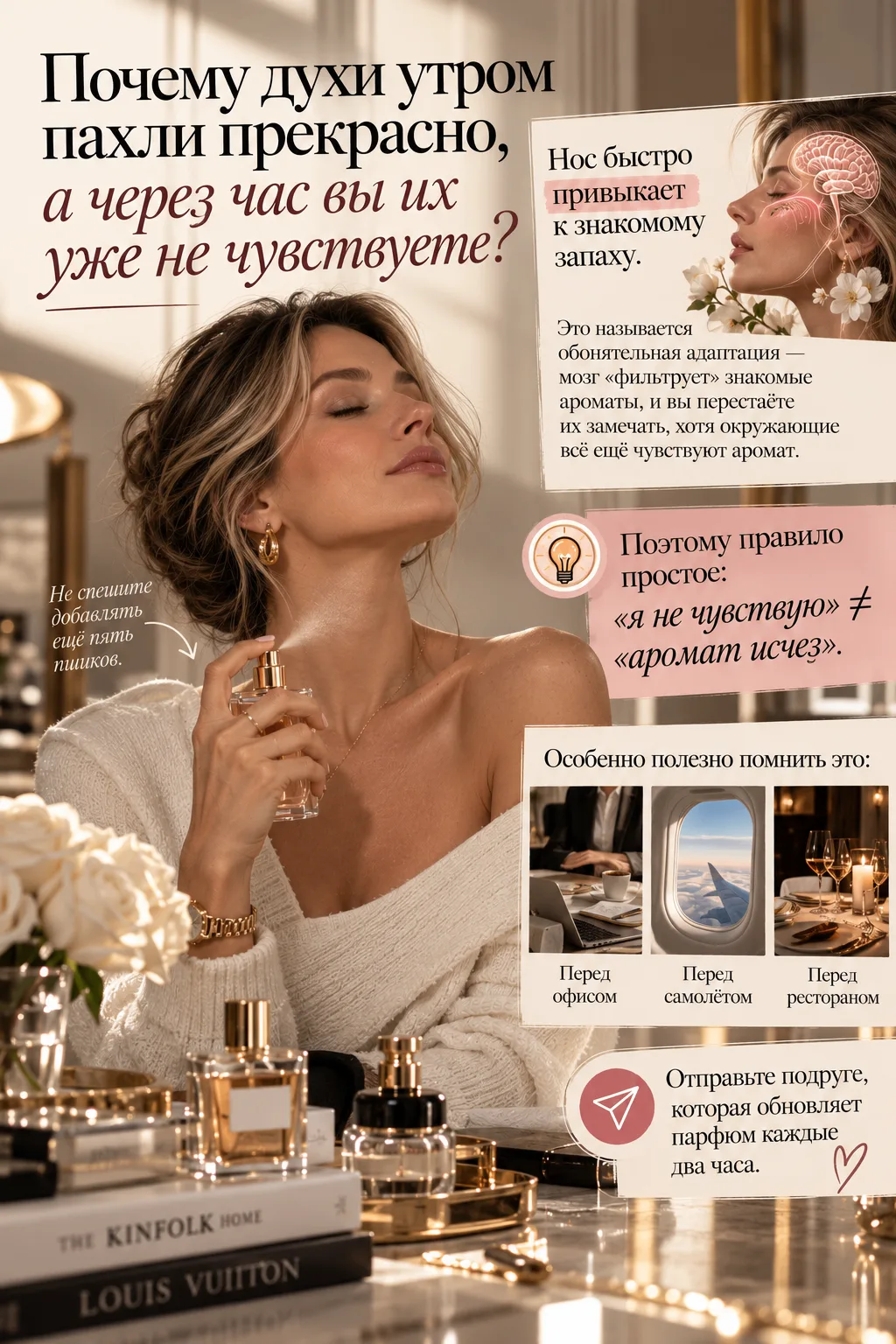 😳 Почему духи утром пахли прекрасно, а через час вы их уже не чувствуете?