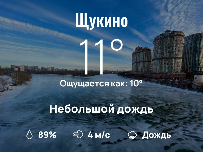 Что с погодой в Щукино?