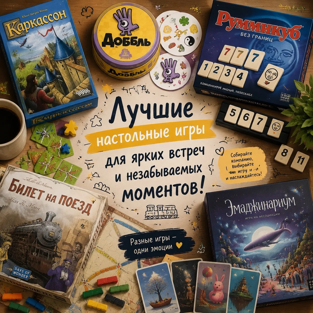 🎲 Семейный вечер без экранов: топ-5 настольных игр для любого возраста 

Настольные игры — лучший с