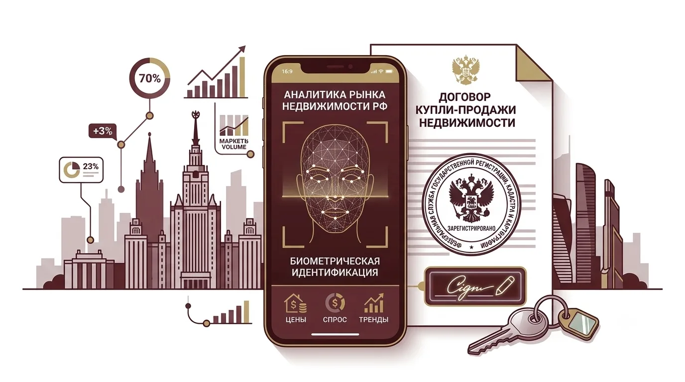 📢 С 1 июля сделки с недвижимостью можно будет проводить дистанционно через биометрию.