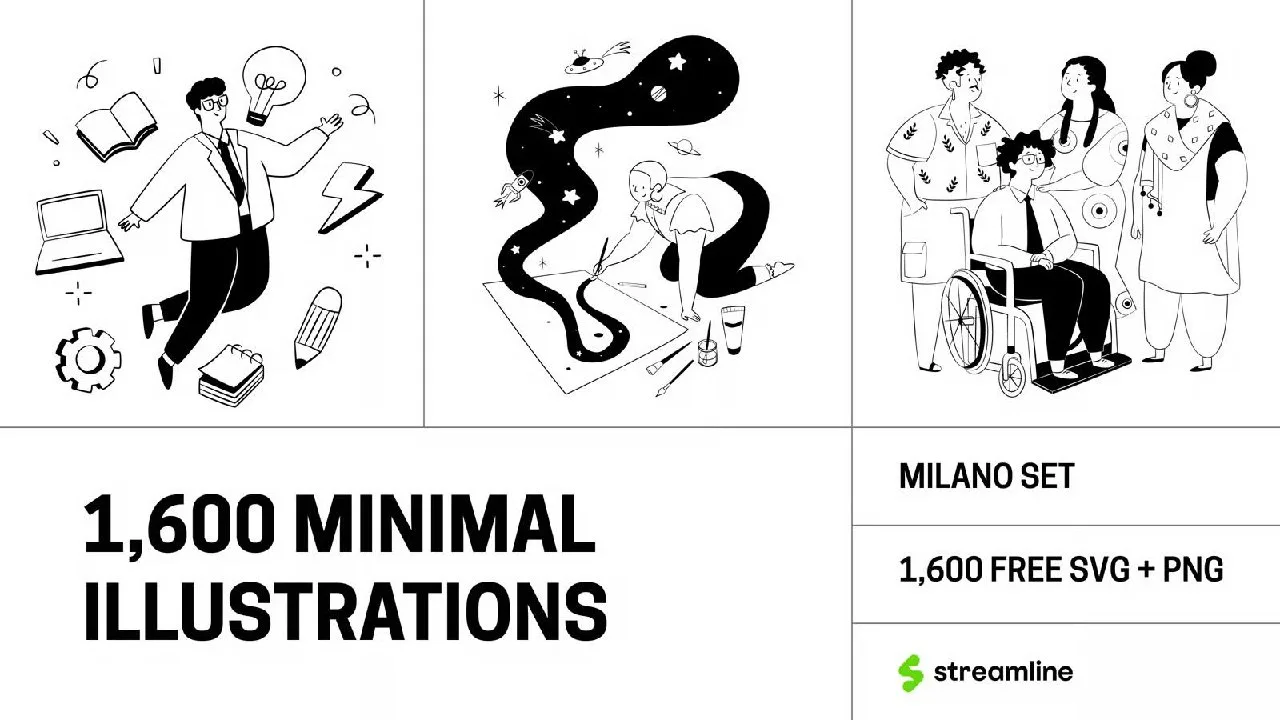 1,600 Free Illustrations