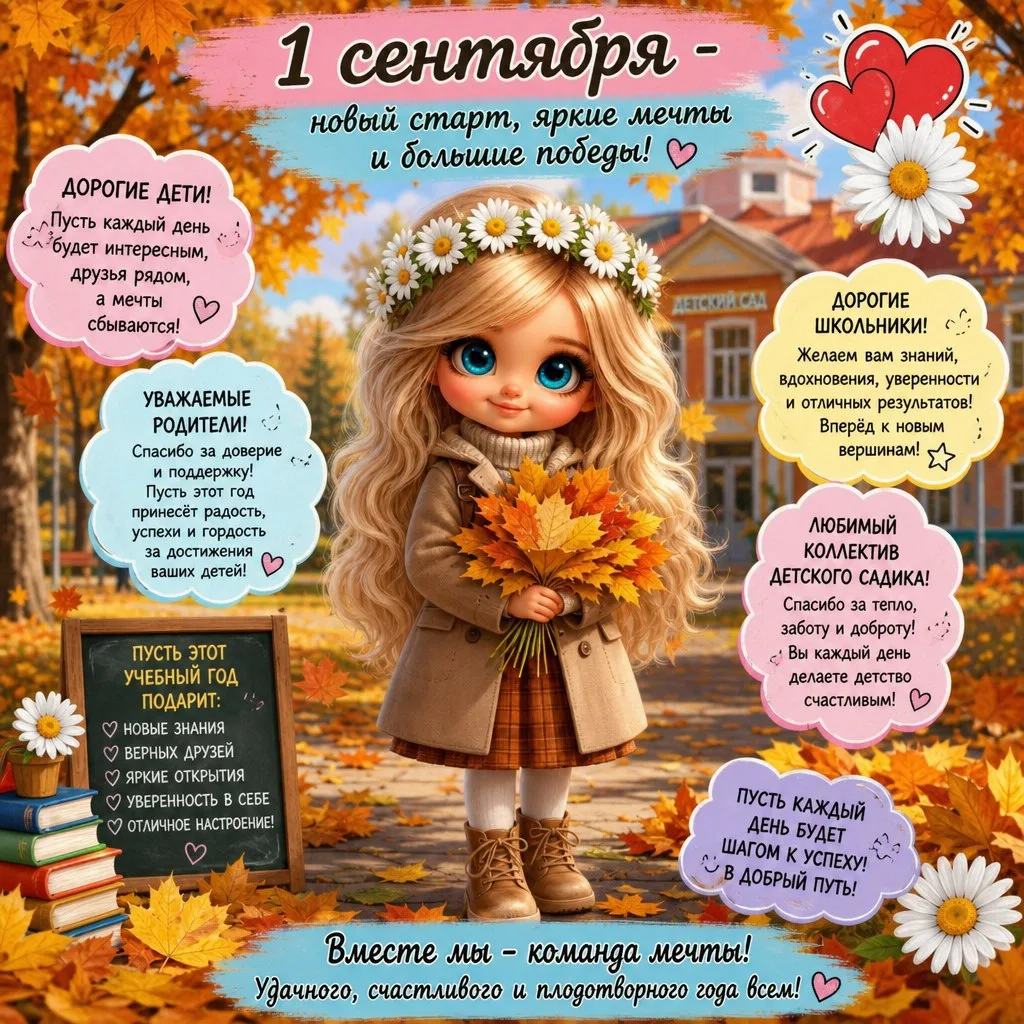 🎉 С Днём знаний и с началом нового учебного года! 🎉