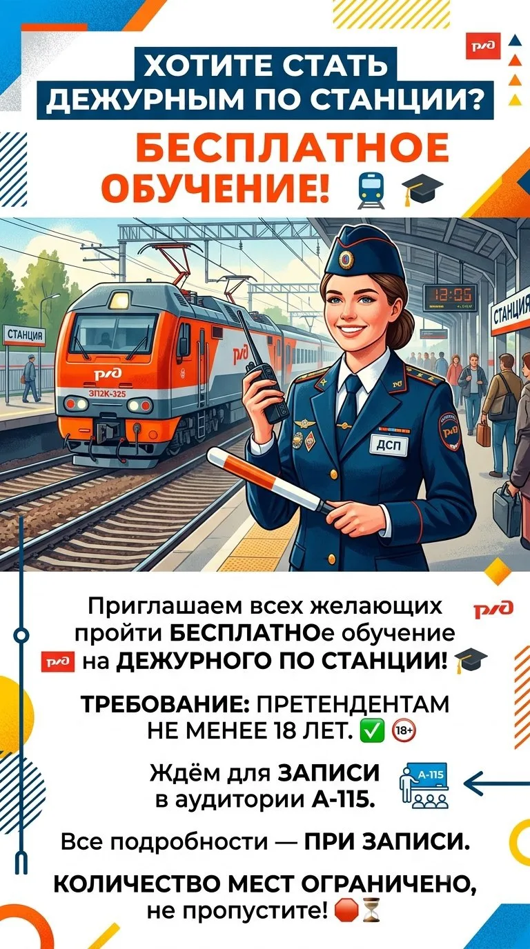 Хотите стать дежурным по станции? Бесплатное обучение! 🚆🎓
