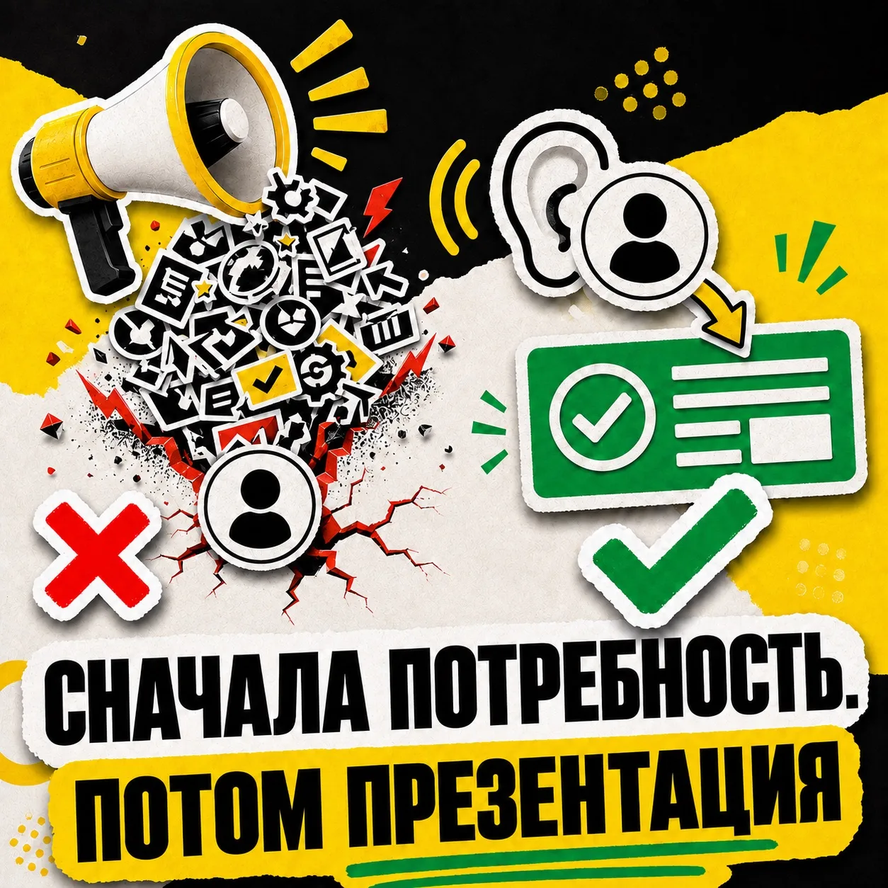 Менеджер может подробно рассказать о компании и продукте, но так и не попасть в то, что...