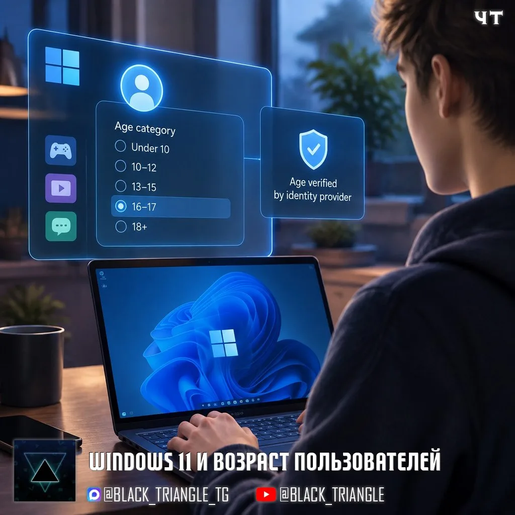 ☝🏻Windows 11 начнёт сообщать приложениям ваш возраст