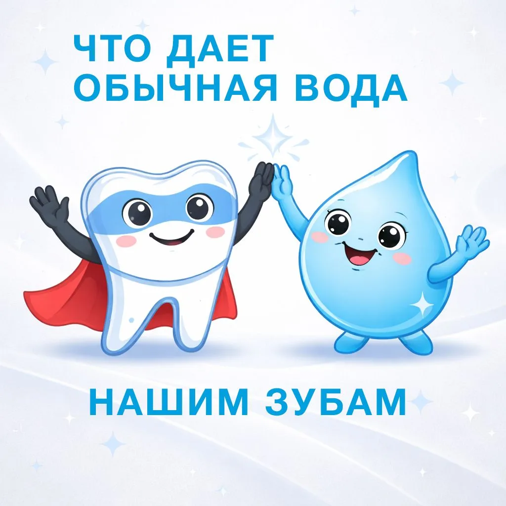 Что даёт обычная вода нашим зубам💧