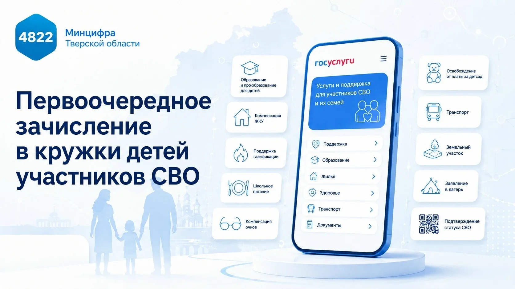 Участники СВО из Тверской области на «Госуслугах» могут подтвердить первоочередное право зачисления 