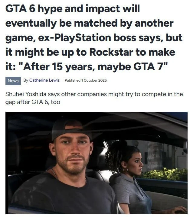 GTA 6 может стать последней игрой такого масштаба на ближайшие 15 лет — считает экс-гла...