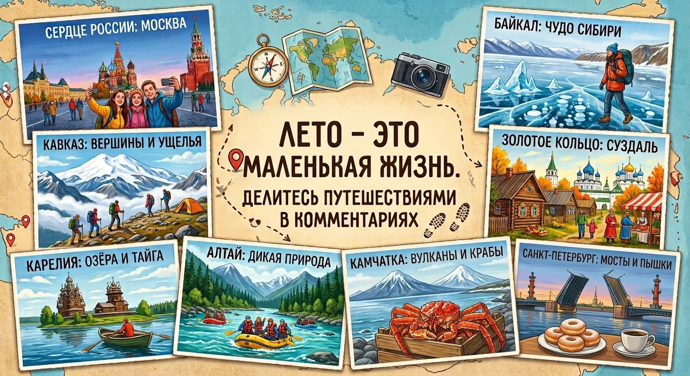 Лето — это маленькая жизнь! Делимся летними приключениями в комментариях👇🏼