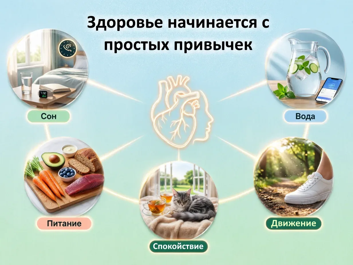 🌿 Здоровье начинается с простых привычек

Мы часто ищем «волшебную таблетку», забывая, что хорошее 