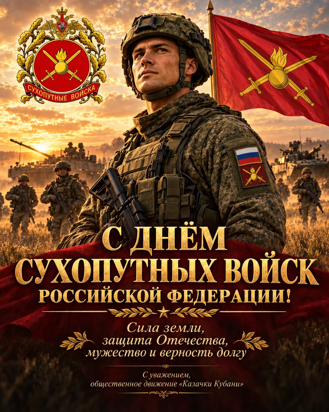 Сегодня хочется сказать несколько тёплых слов тем, кто служит в Сухопутных войсках.