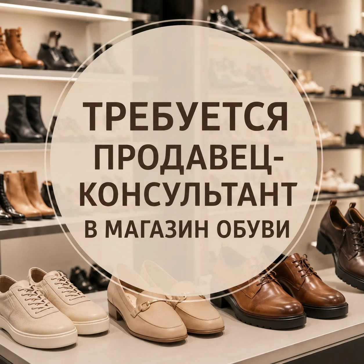 👢Требуется продавец-консультант в магазин обуви (ТРК Сити Молл).

График 3/2, зп от 55.000 (оклад +