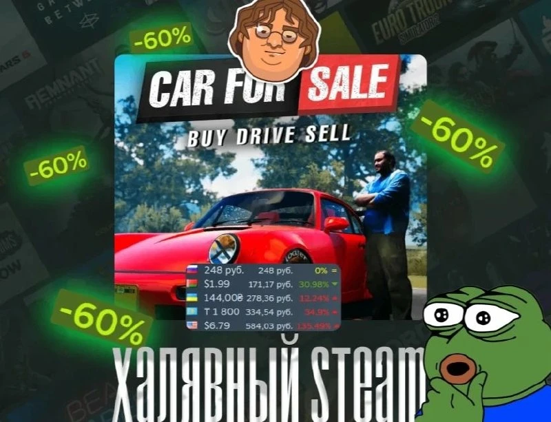 🚴‍♂️ Хоть где-то бизнес откроем — Car For Sale Simulator получила скидку6️⃣0️⃣