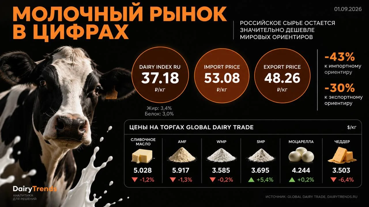 Мировые цены расходятся: SMP растет, чеддер снижается