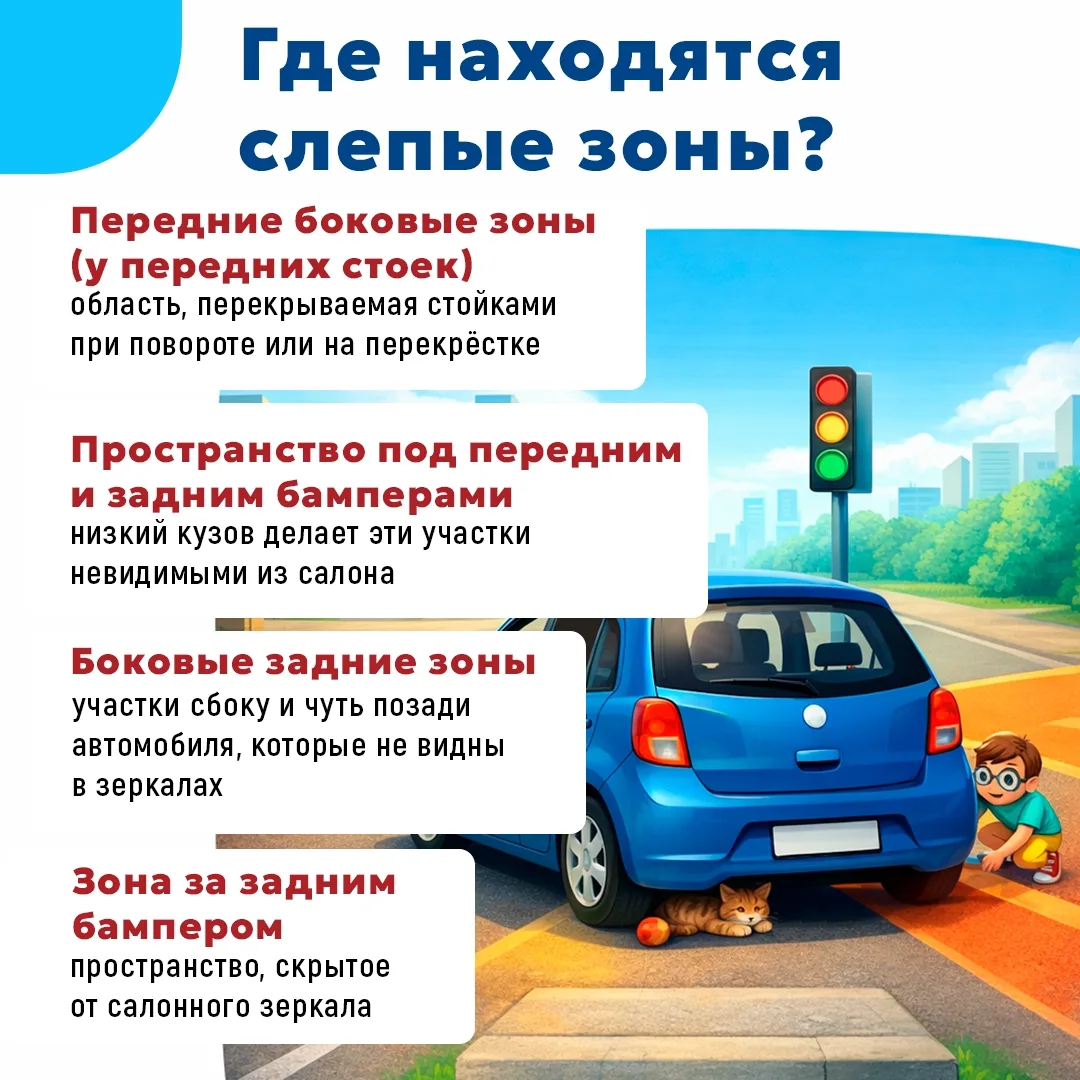 ⚡Секрет «слепых зон» — почему нельзя выбегать из-за машин даже во дворе?🛣