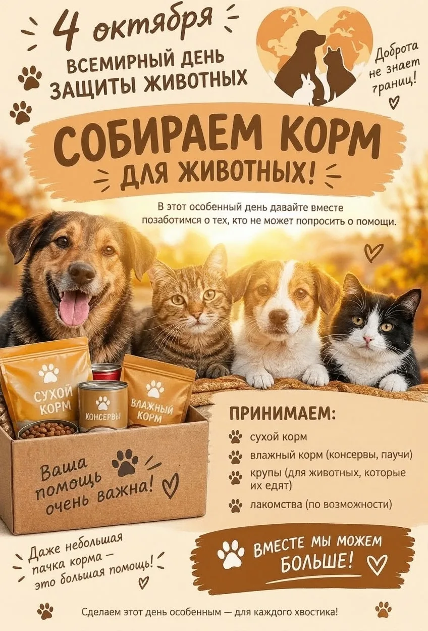 🐶 ВСЕМИРНЫЙ ДЕНЬ ЗАЩИТЫ ЖИВОТНЫХ! 🐱
