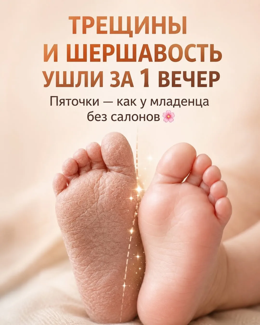 Мягкие пятки без дорогих процедур 👣

Сухость, огрубевшая кожа и трещинки становятся заметно меньше 