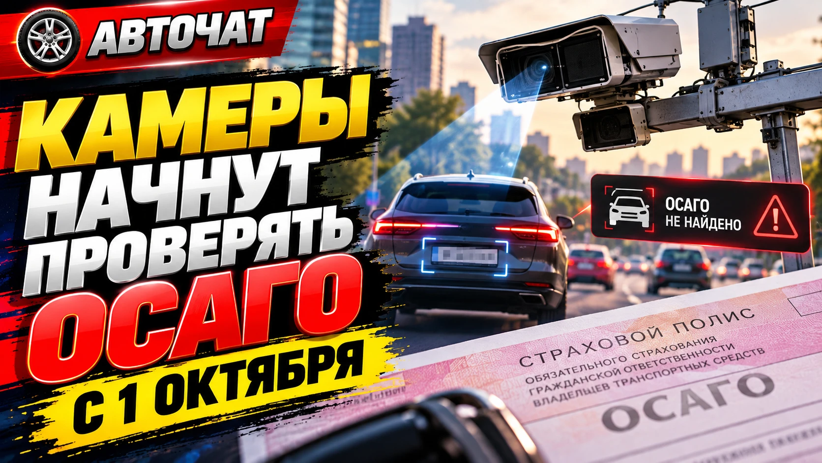 Камеры начнут проверять ОСАГО: что изменится для водителей с 1 октября