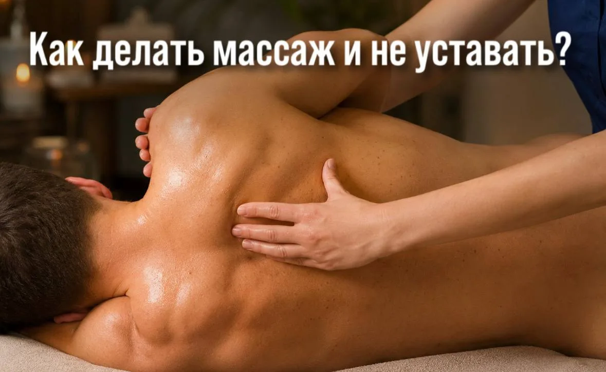 Как делать массаж и не уставать? 

❌ Если после массажа вы чувствуете себя выжатым как лимон или пад