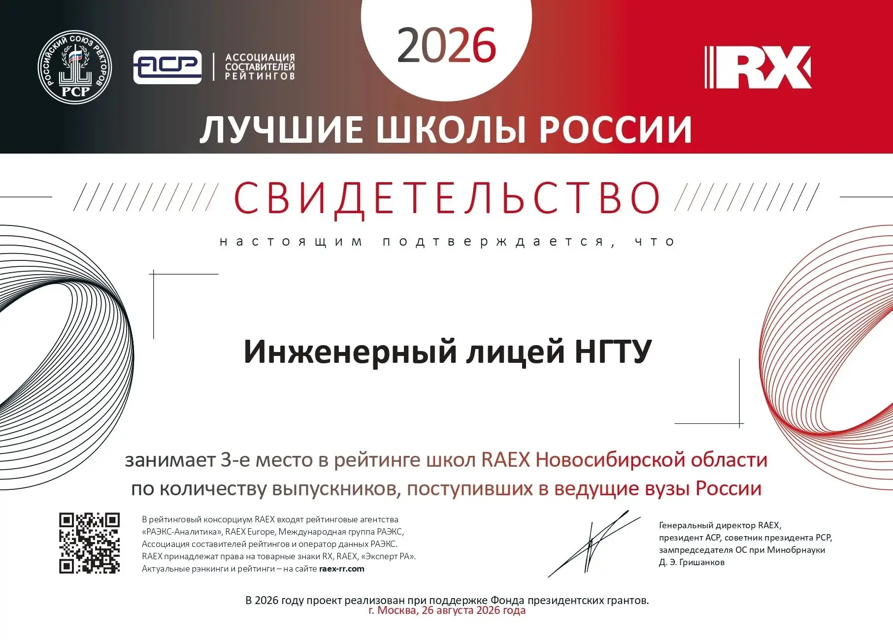 Инженерный лицей НГТУ в RAEX