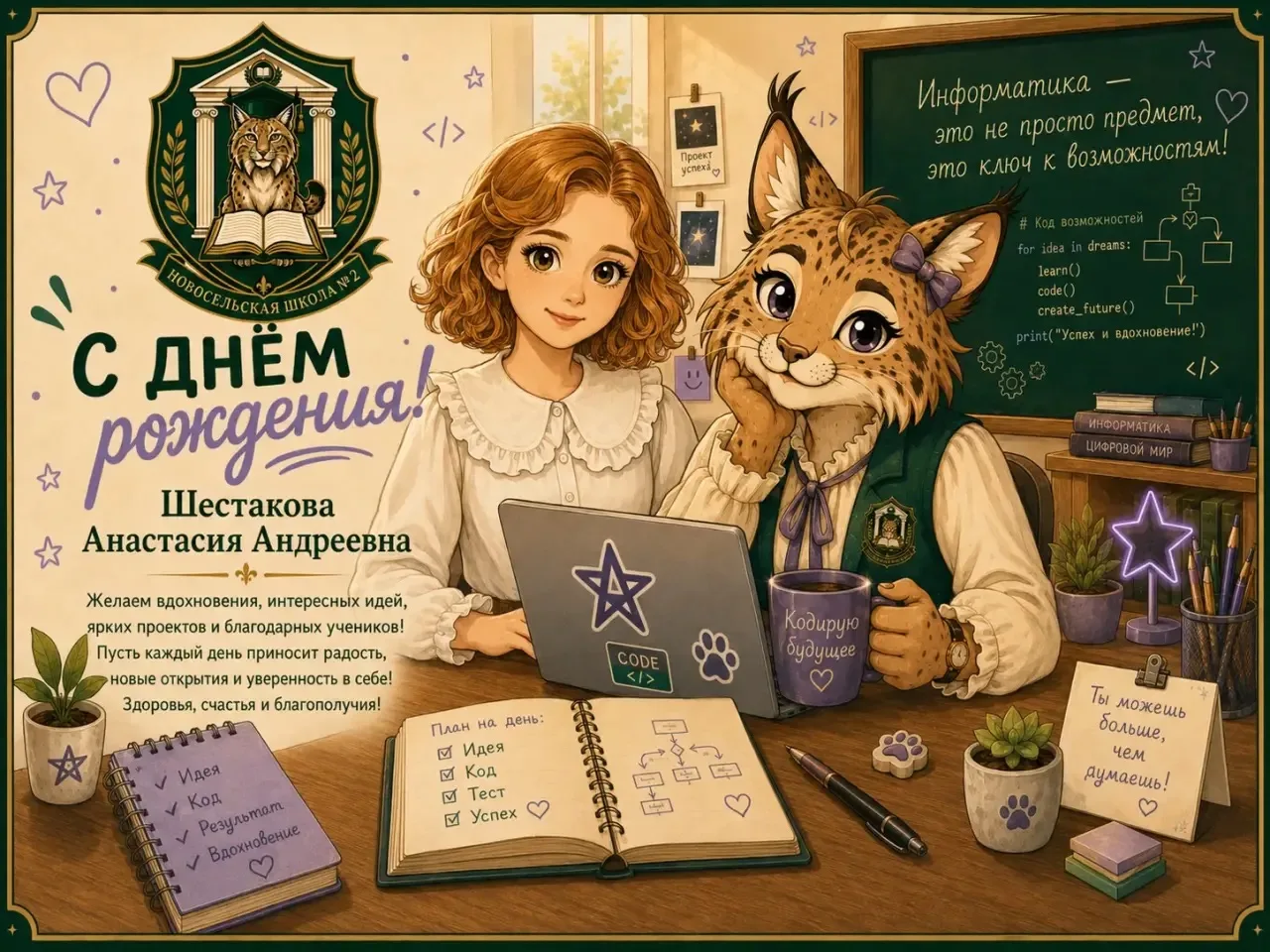 Дорогие Анастасия Александровна и Анастасия Андреевна!