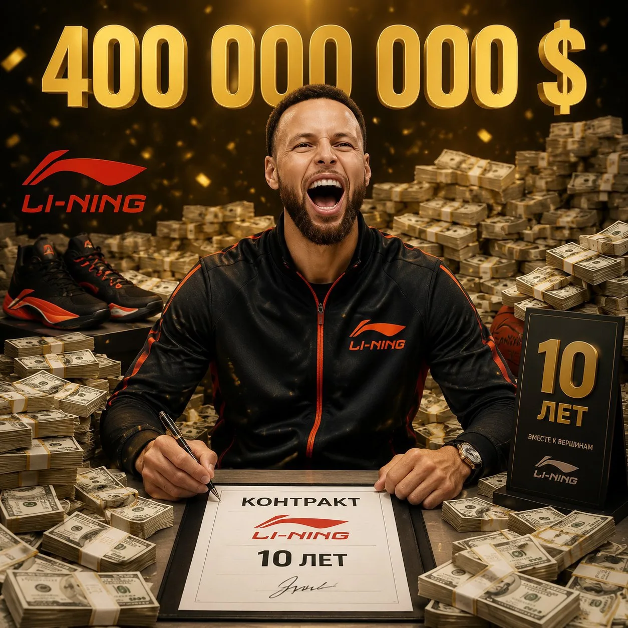 🤯 Стеф подписал контракт с Li-Ning на $400 млн 🤯