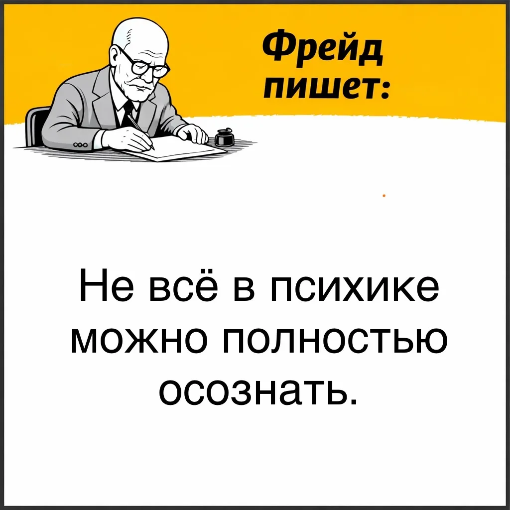 С точки зрения Фрейда, значительная часть психической жизни остаётся вне сознания. Даже при глубокой