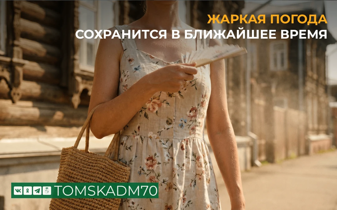 ‼️По информация томского ЦГМС, с 18 по 24 июня в городе сохранится аномально жаркая погода с максима