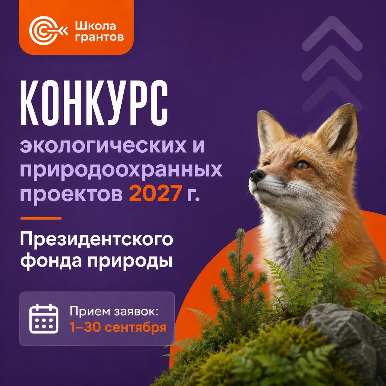 1 сентября Президентский фонд природы открывает приём заявок на грантовый конкурс 2027 ...