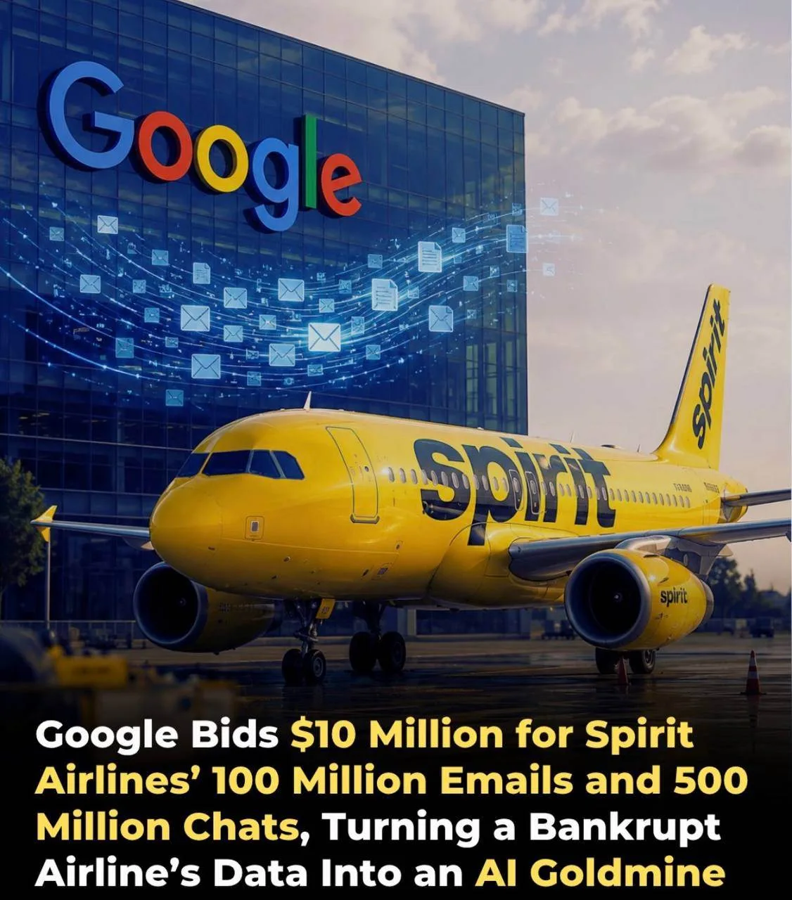 Google будет обучать ИИ на данных Spirit Airlines.
