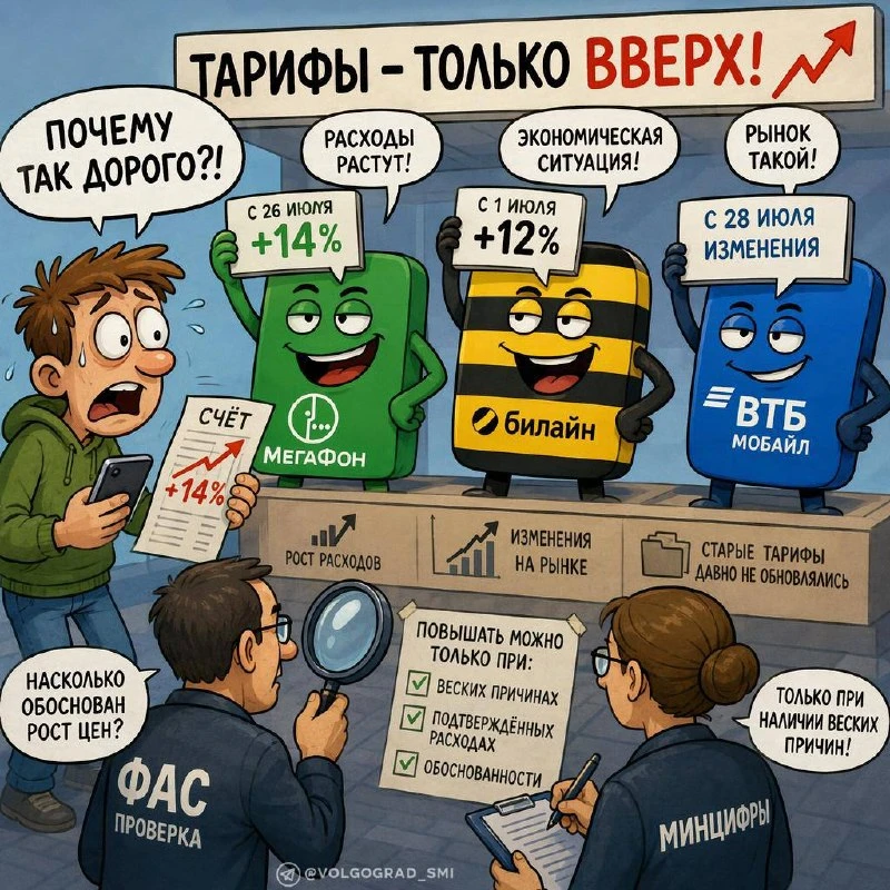 📞Операторы связи повышают цены на тарифы

«Мегафон» с 26 июля увеличит цены на некоторые тарифы при