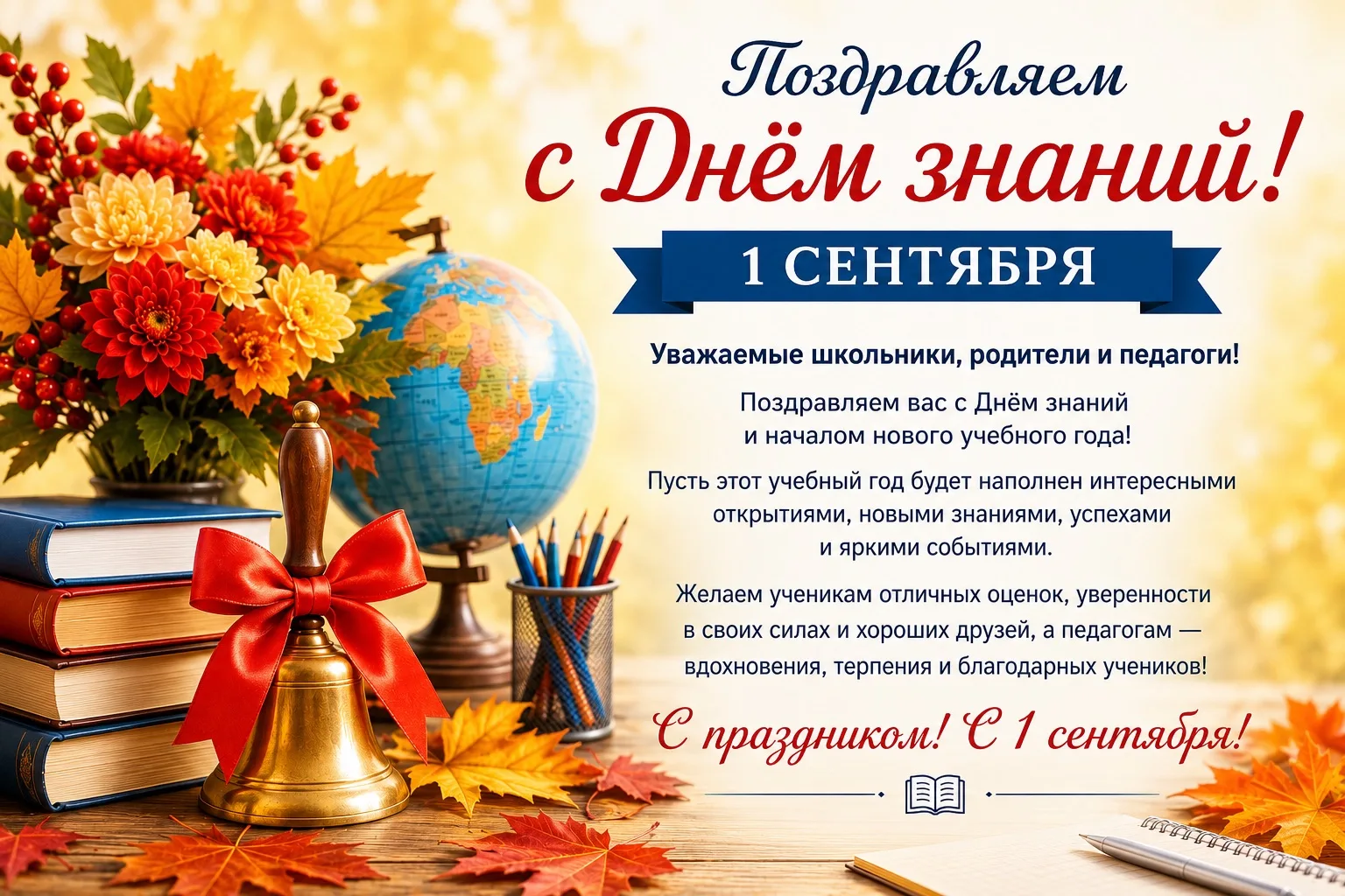 С Днём знаний и началом нового учебного года! 📚🍂