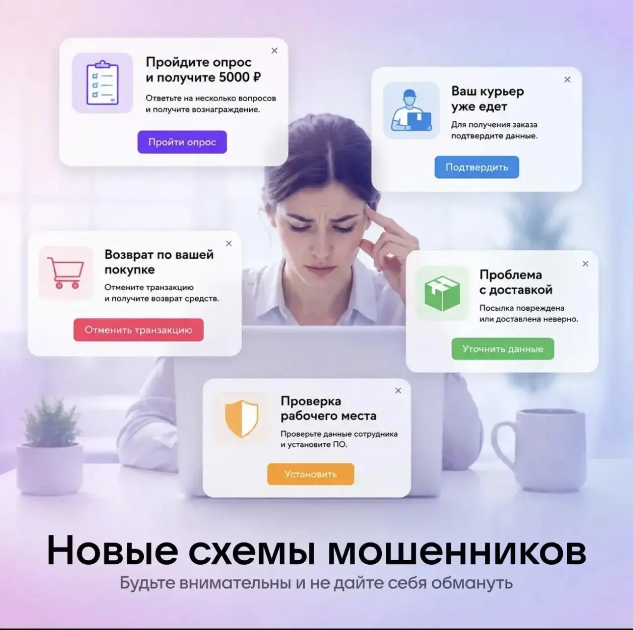 Коротко собрали самые свежие и актуальные схемы мошенников — чтобы вы были на шаг впереди.