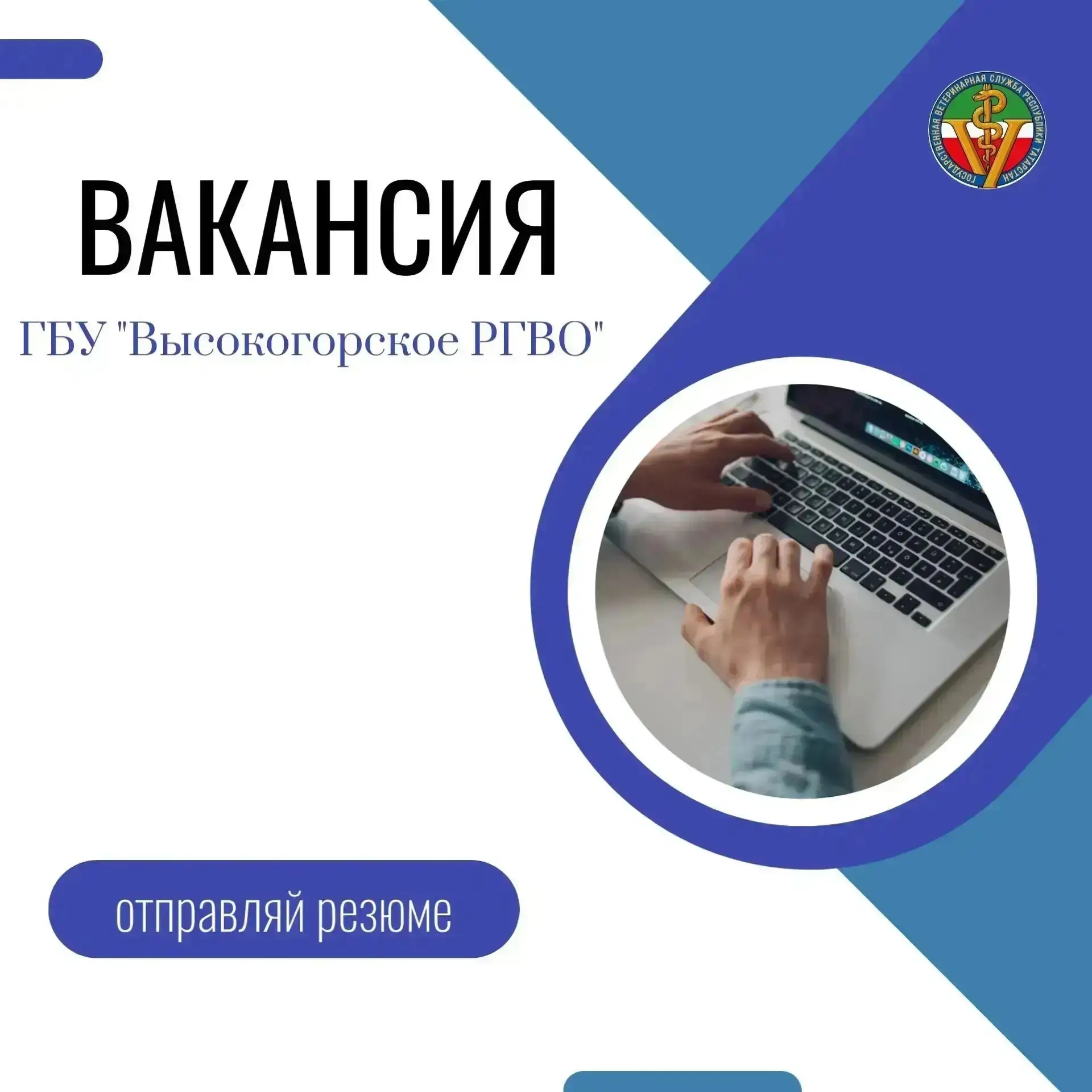 В ГБУ «Высокогорское районное государственное ветеринарное объединение» открыта вакансия: