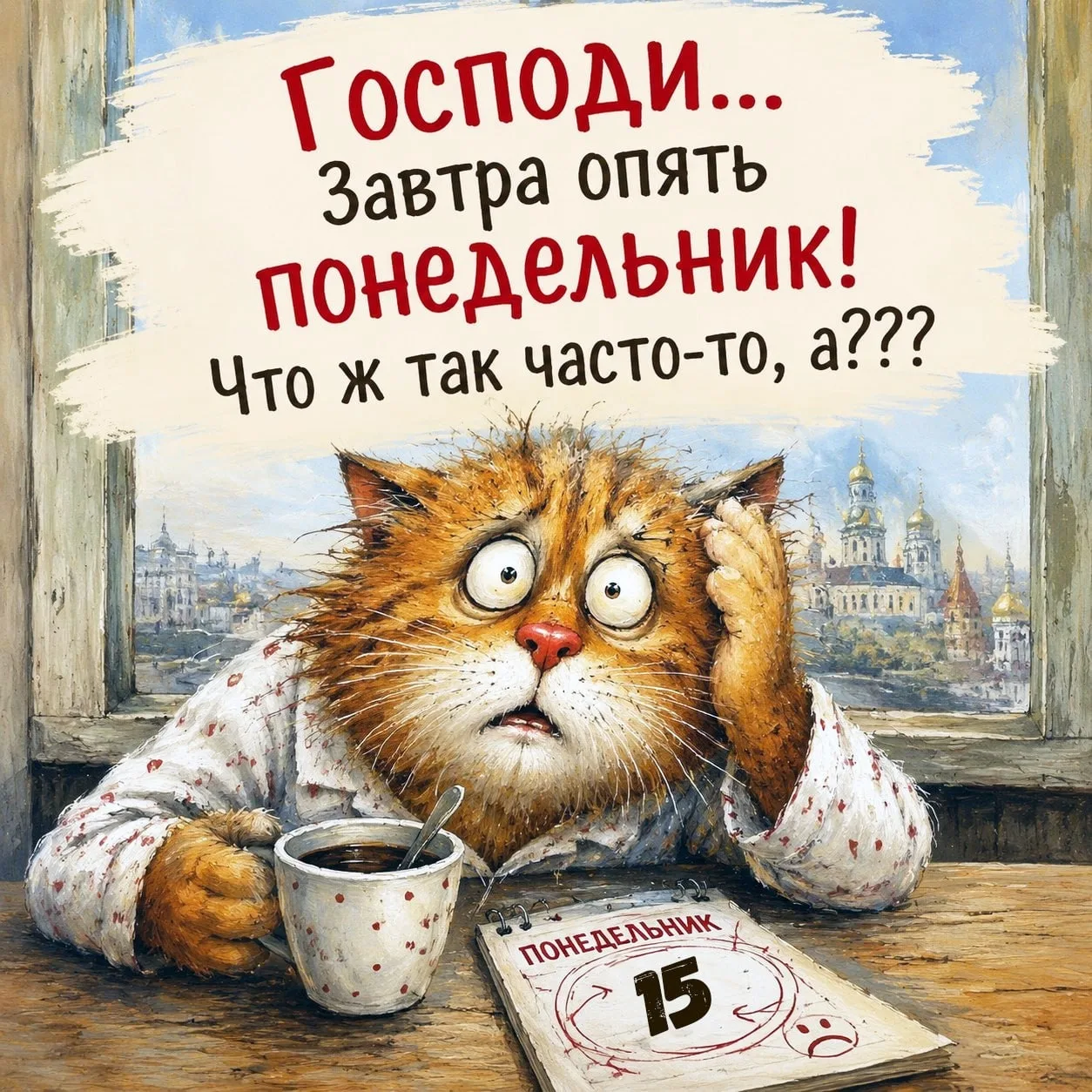 Господи... Завтра опять понедельник! Что ж так часто-то, а???

Красивые открытки ❤️
