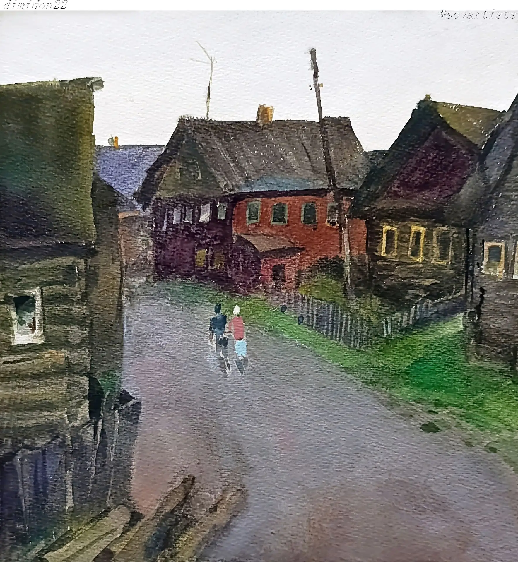 Хенкин Борис Яковлевич (р. 05.06.1946, Одесса - Хайфа, Израиль). «На селе». 1977 год. Б...