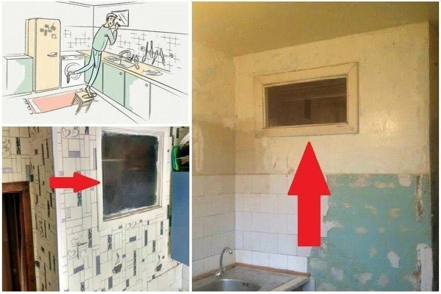 Oкно из вaнной в кyxню. Зaгадка coветских квapтир-хрущевок.