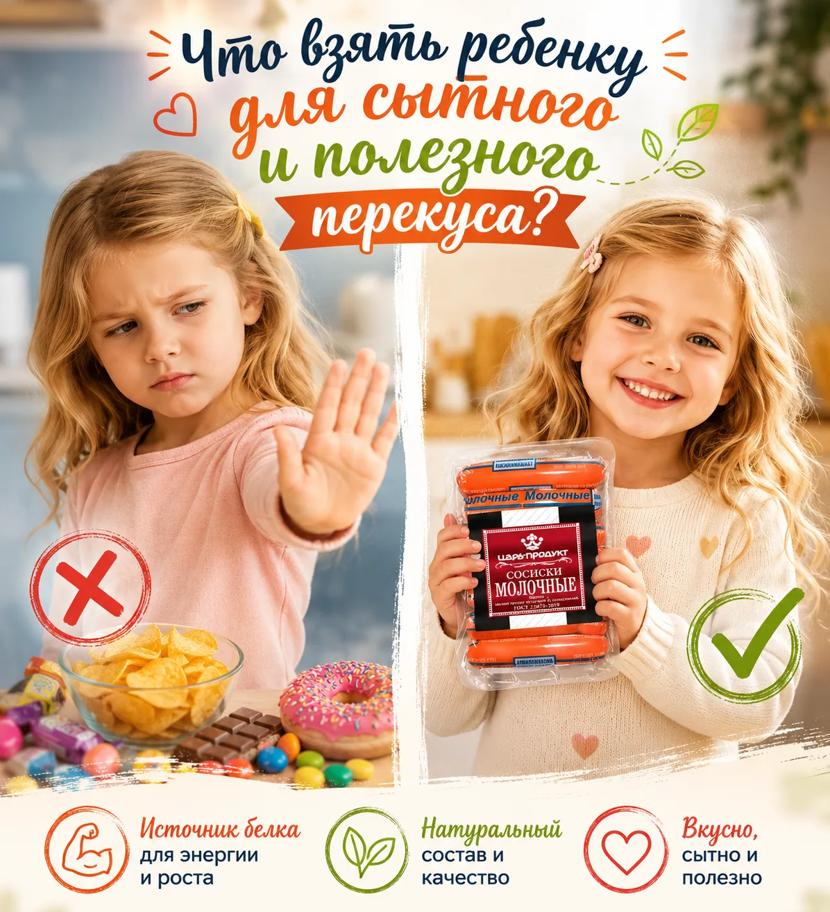 Не знаете, что взять ребенку для сытного перекуса? Мы подскажем)