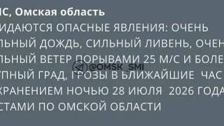‼️ Штормовое предупреждение действует в Омской области

Сильный ливень уже накрыл регион. По данным 