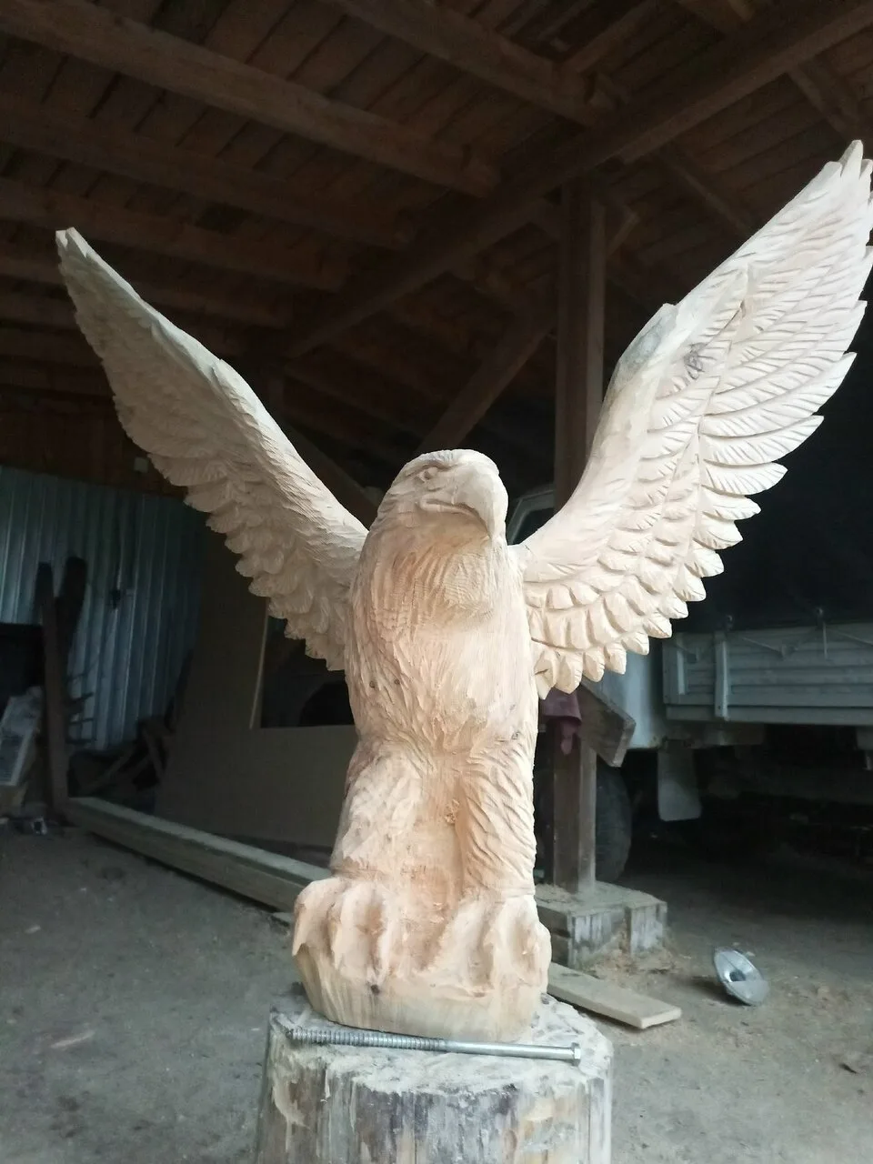На берегу Устьи установлен арт‑объект «Орел» 🦅