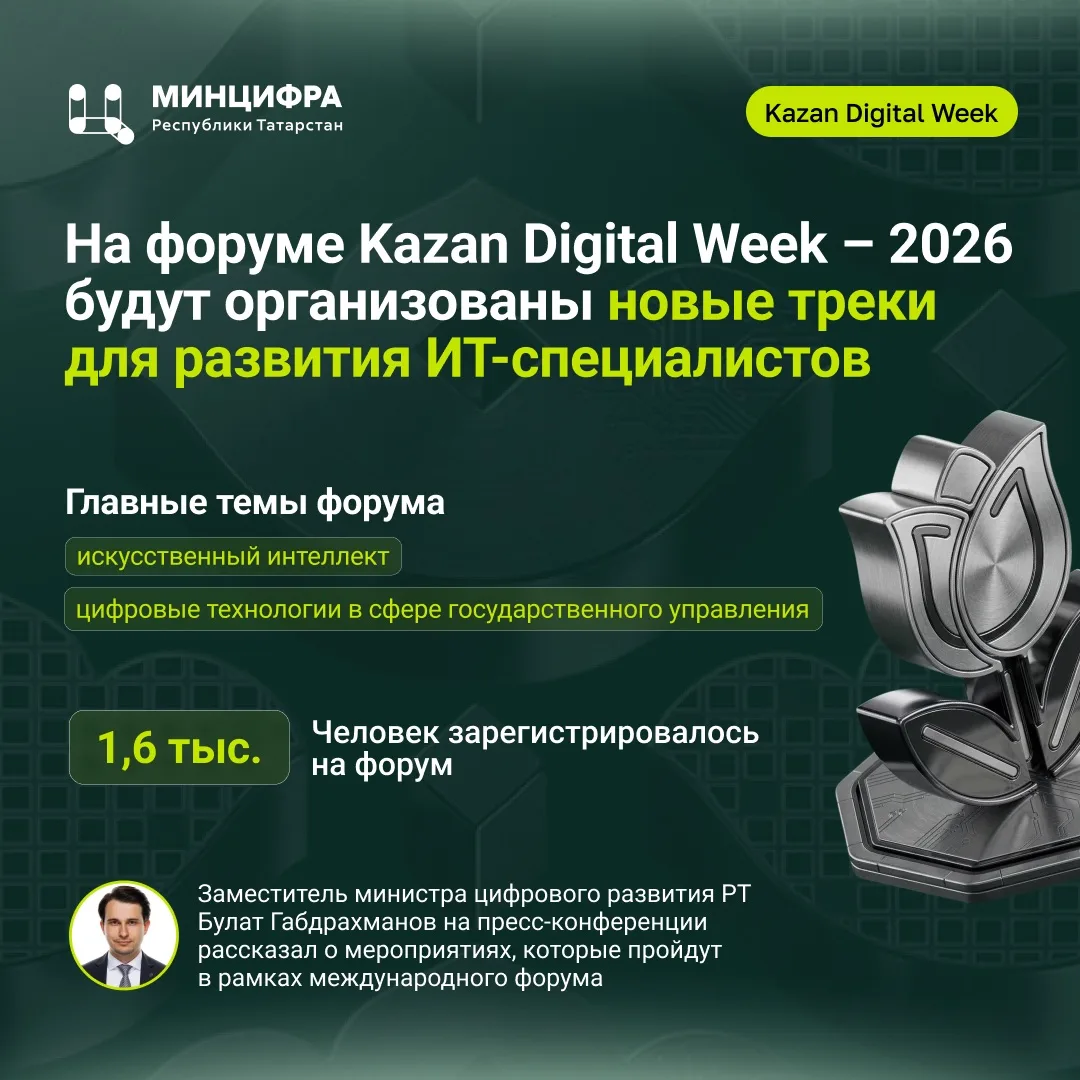 На форуме Kazan Digital Week – 2026 будут организованы новые треки для развития ИТ-специалистов

Зам