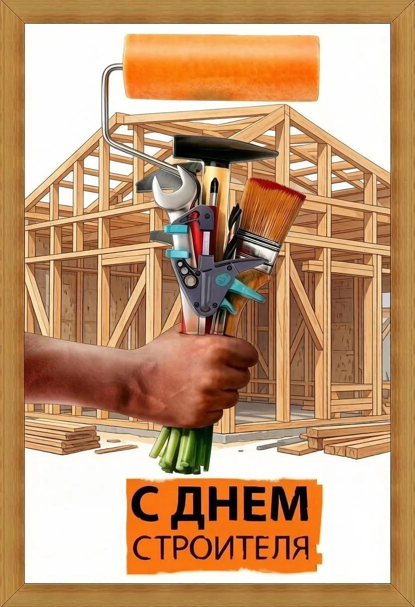 С Днём строителя от команды Префаб Дом!