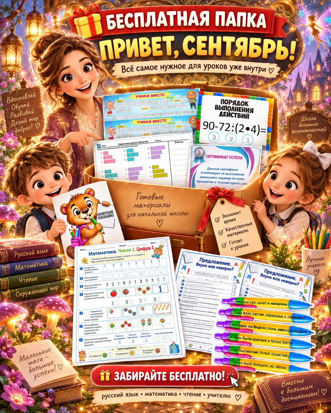 🍁📚 БОЛЬШАЯ ПАПКА МАТЕРИАЛОВ СЕНТЯБРЯ — БЕСПЛАТНО!