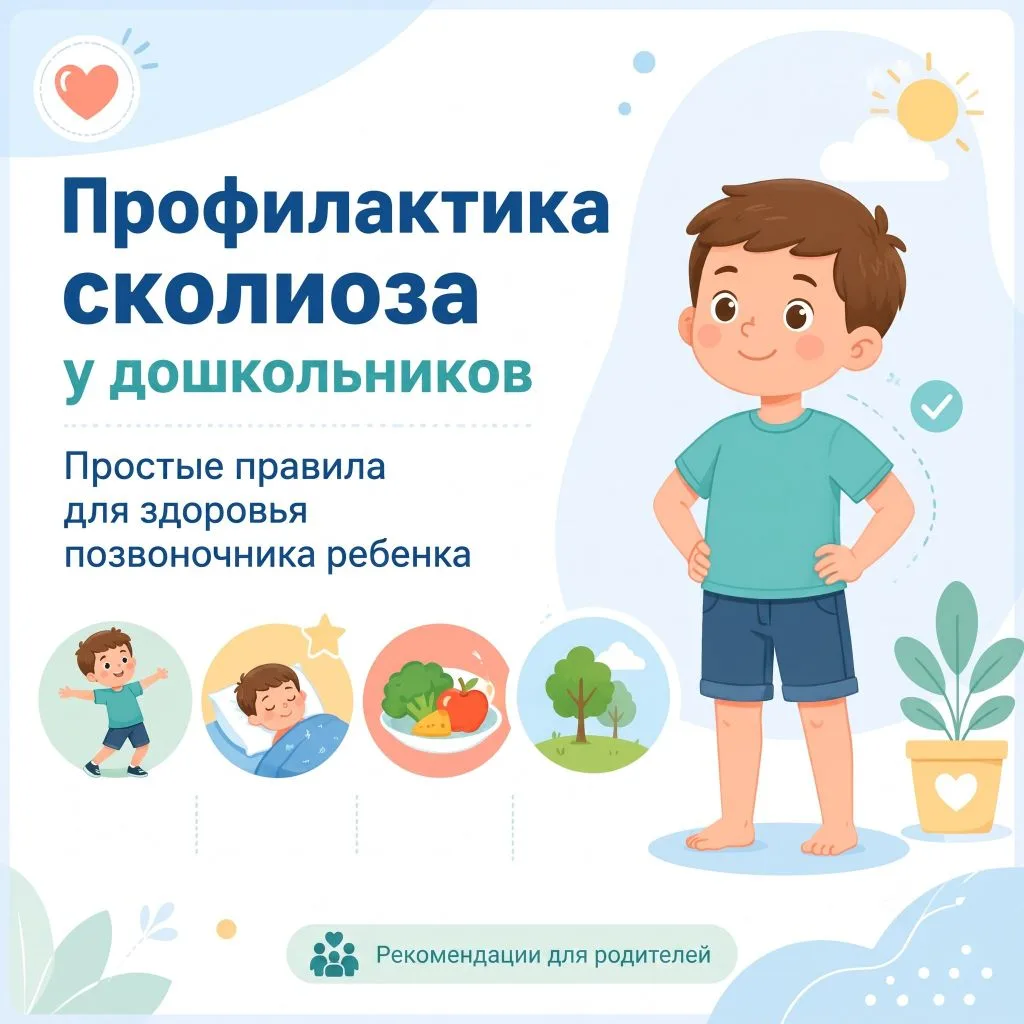 Профилактика сколиоза у дошкольников — важная тема для каждого родителя!