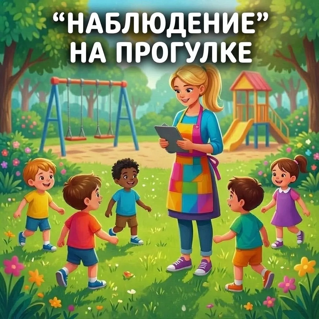 🌿 Прогулка в детском саду — маленькое приключение!