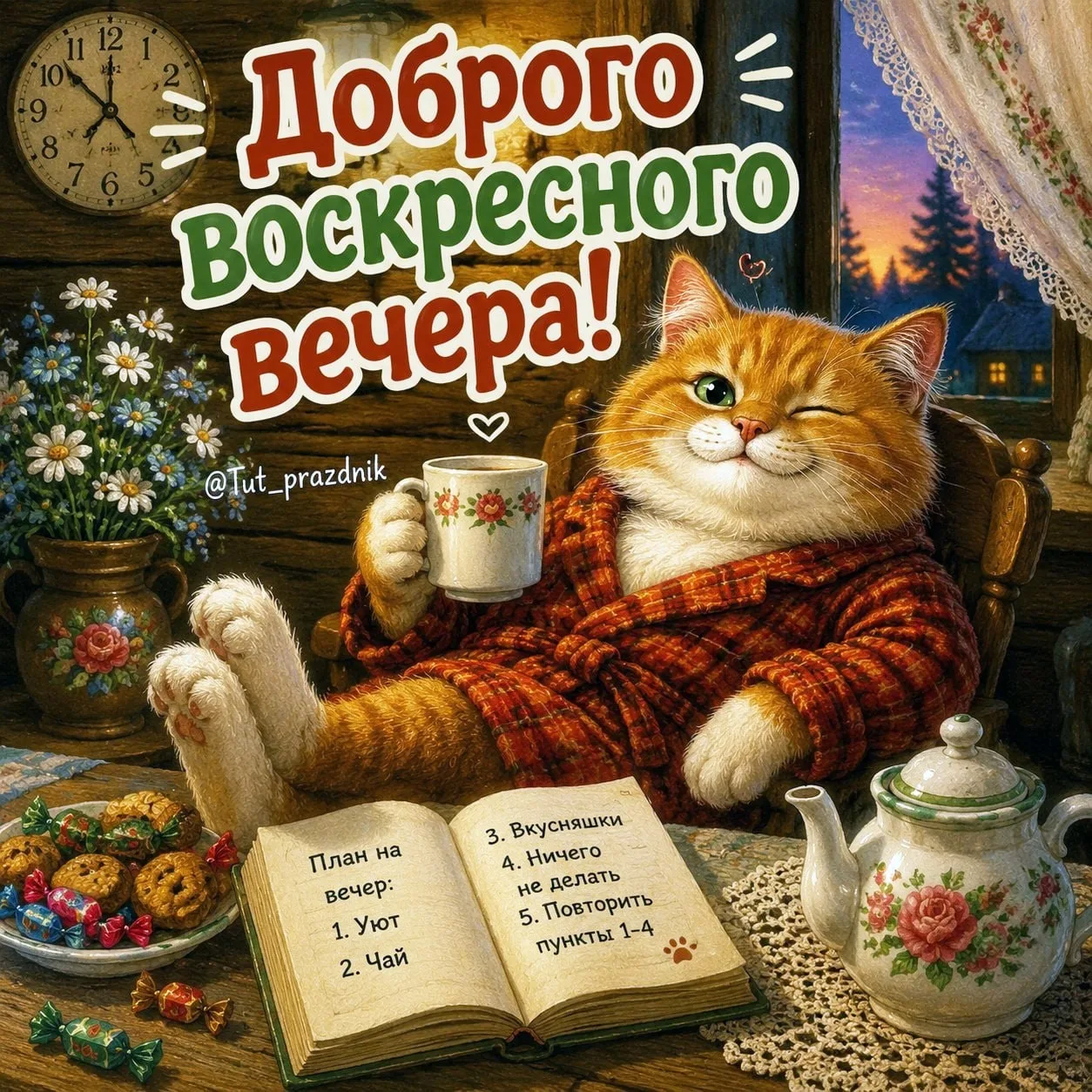 Доброго воскресного вечера!

Красивые открытки ❤️