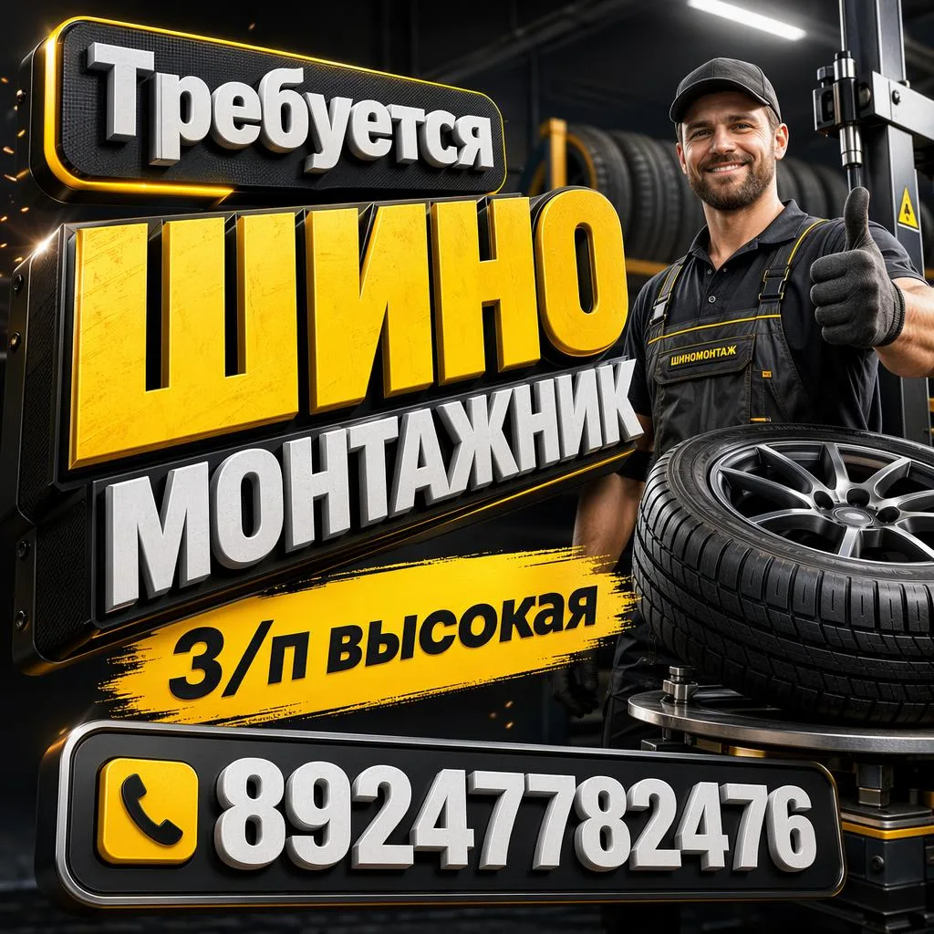 🛞🛞🛞‼️Требуется ШИНОМОНТАЖНИК‼️🛞🛞🛞